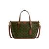 Taxi 21 Ferragens Douradas Estampa Integral Bolsa Tote Feminina Tote Verde-Oliva Marrom-Mink CCD94-B4YDY