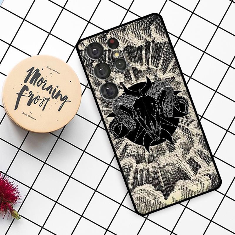 Ram Skull Skeleton Horror Case For Samsung Galaxy S23 S21 S22 Ultra S8 S9 S10 Note 10 Plus Note 20 Ultra S20 FE Cover