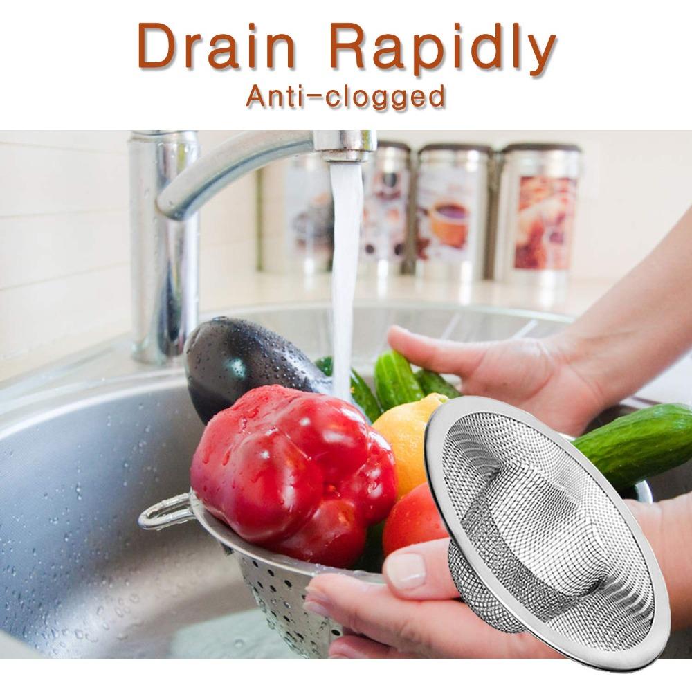 304 Stainless Steel Mesh Strainer 1.97"-4.41" Kitchen Drain Basket  Bathroom Sink