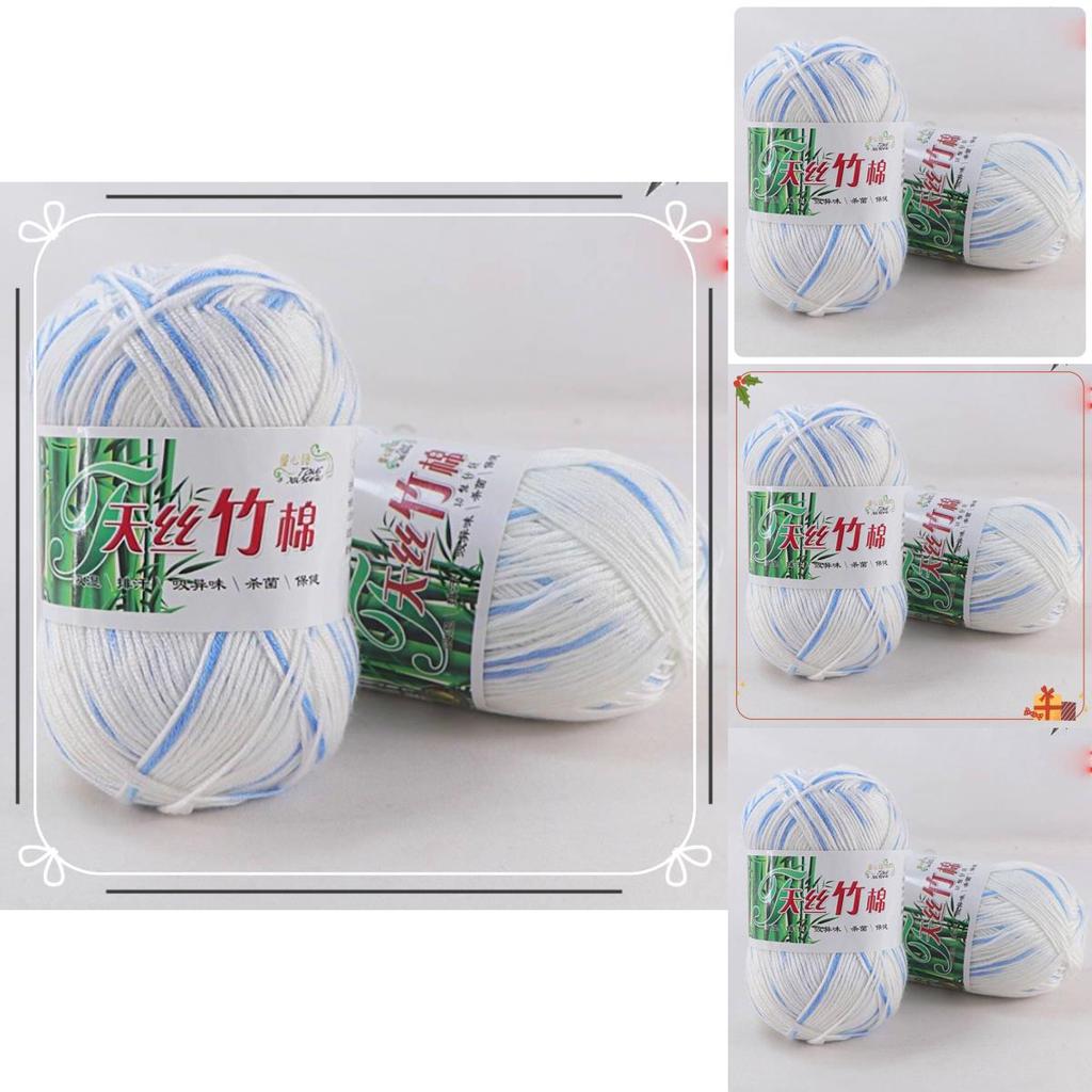 Fio de Tricô para Bebê de Algodão com Carvão de Bambu de Qualidade Premium Para Crochê e Tecelagem