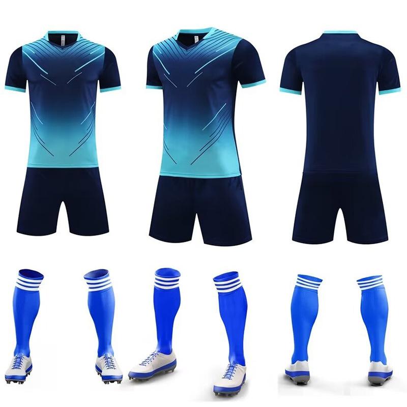 New Football Jersey Set Men'S Adult Children'S Game Sports Jersey Students Short-Sleeved Jersey Badminton Jersey Women'S Summer