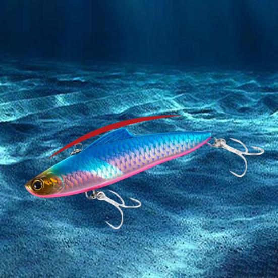 10CM/33G VIB Fishing Lure with Hooks Sinking Reflective 3D Hard Artificial Bait Freshwater Saltwater Trout Bass Walleye Fishing Accessories