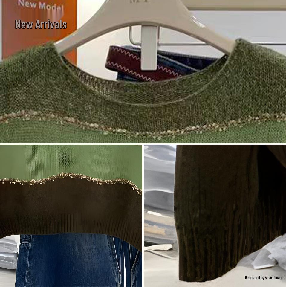 Korean-Style Striped Knit Sweater for Women - 2025 Autumn Collection