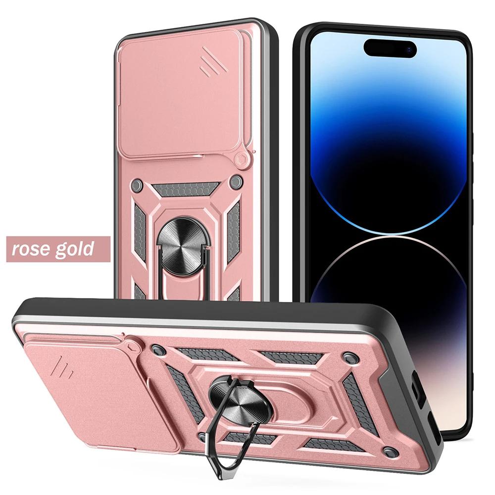 Etui dla Xiaomi POCO F7 Ultra F7 Pro Etui Przesuwana Ochrona Aparatu Stojak Pierścieniowy Odporny na Wstrząsy Tylny Pokrowiec dla POCO F7 Pro Capa Funda