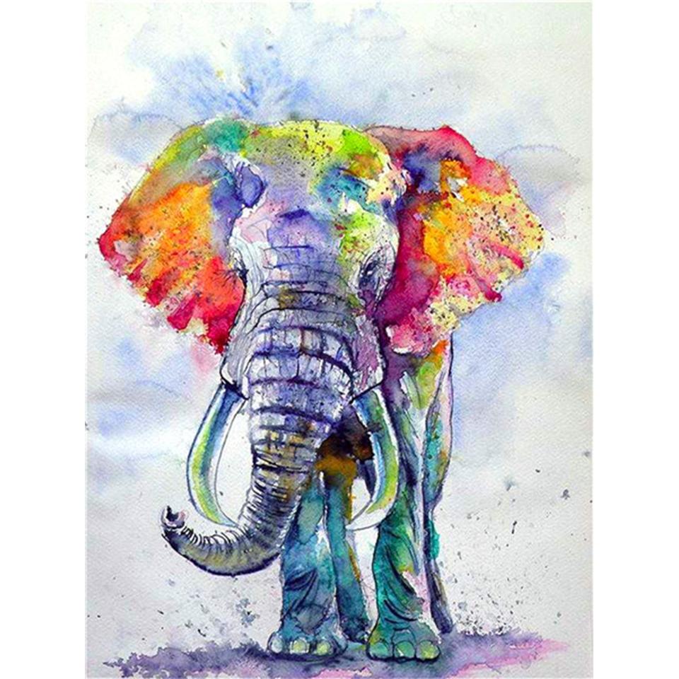 

5D алмазная живопись животное слон Алмазная вышивка набор крестиков мозаичная картина DIY украшение дома горный хрусталь ремесло подарок Full Round 20x30CM