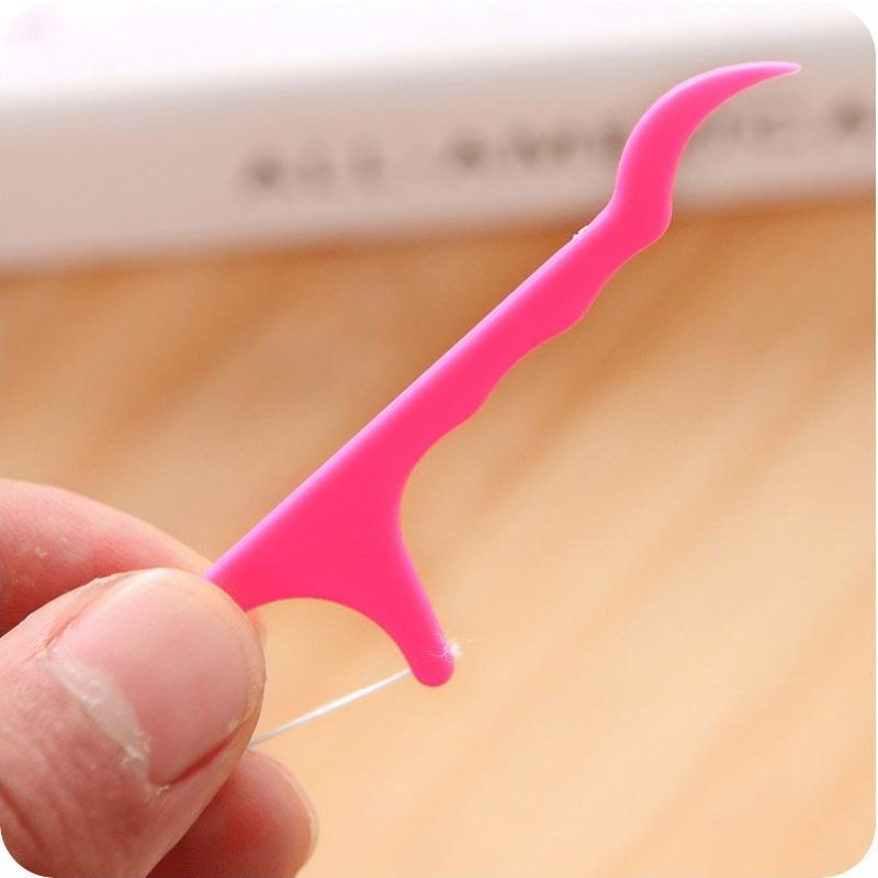 25/50pcsDental Flosser Interdental Brush Clean Teeth Stick Toothpicks Floss Pick Oral Hygiene Tooth Dental Floss Oral Deep Clean