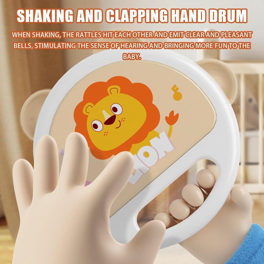 Baby Rattles Toy Cute Animal Hand Bell Grasping Ball Sensory Early Educational Toys For Infant