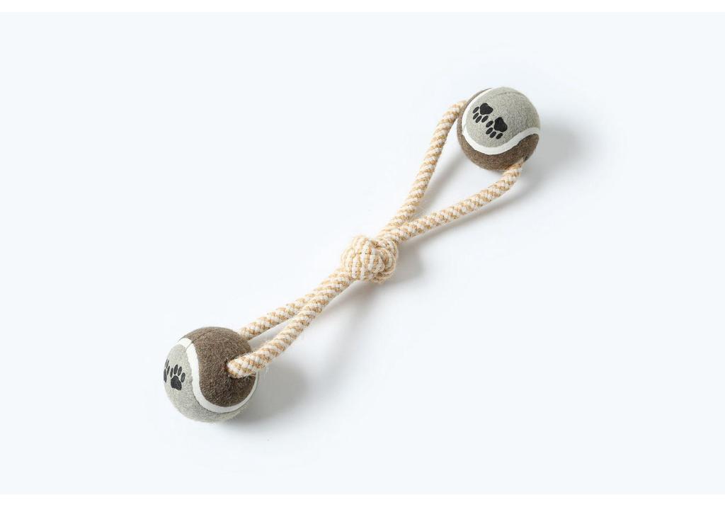 Dog Chew Toy: Cotton Rope with Tennis Ball for Golden Retrievers and Shiba Inus