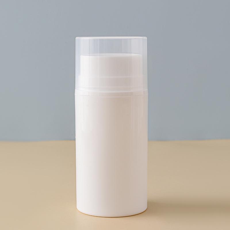 In Stock: Rotary Vacuum Lotion Bottle, 30-150ml PP Snap-On Cream Bottle for Cosmetic Refills and Travel