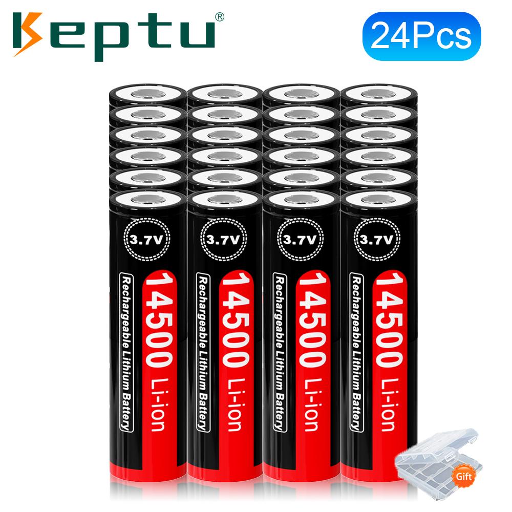 KEPTU 14500 850mAh 3.7V Li-ion Rechargeable Batteries AA Battery Lithium Cell for Led Flashlight Headlamps Torch Mouse