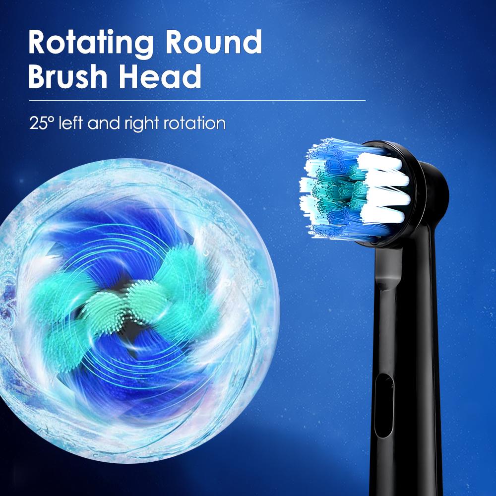 Rotating Electric Toothbrush for Adult Teeth Whitening Teeth Brushes 3D Head Soft Brush Rechargeable 5 Modes Electric Toothbrush
