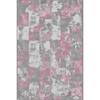 Rosa Vintage rutschfester, maschinenwaschbarer Teppich für Wohnzimmer, Küche, Badezimmer und Schlafzimmer
