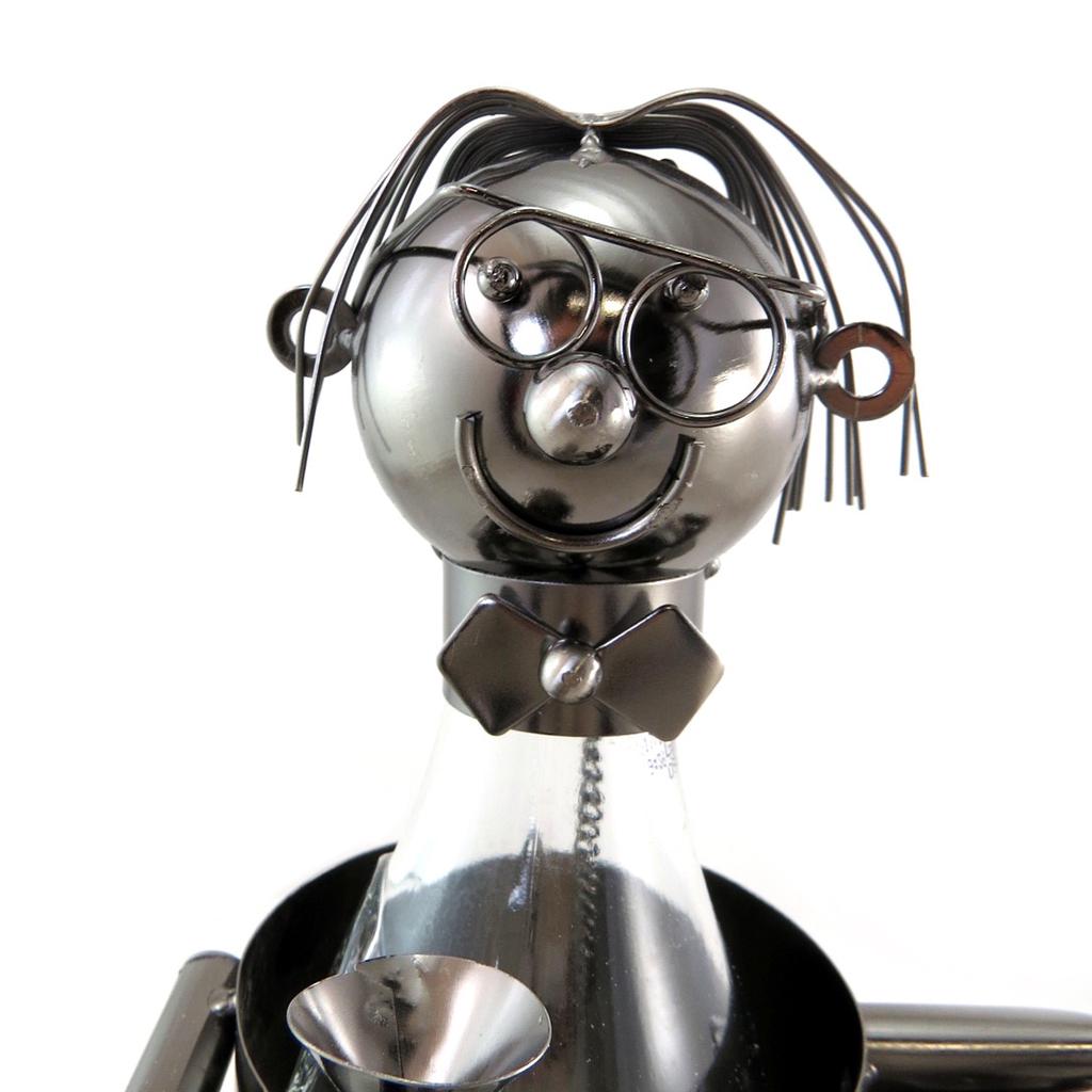 Les Trésors De Lily [P9069] - Tavernier 'Metal Sculpture' Bottle Holder - 23x9. 5cm