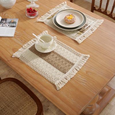 Ins Natürliche Platzsets Rechteckige Tischsets 30x40cm Hitzebeständig Rutschfest Platzsets für Esstisch Küche Partys JAF102
