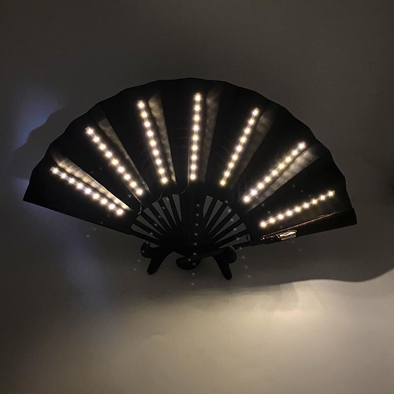 Luminous Foldable Glow Fan for Festivals & Raves