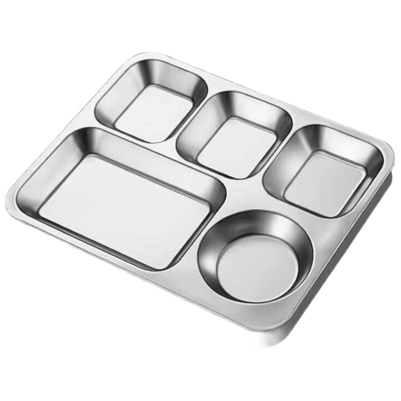 304 Stainless Steel Divided Canteen Tray