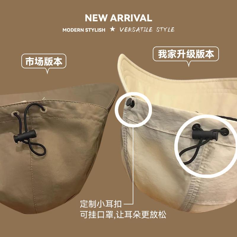 New Face-showing Small Face-covering Cap Upgraded Version Quick-drying Sun Hat Men's Wide-brimmed Basin Hat Bucket Hat Girls