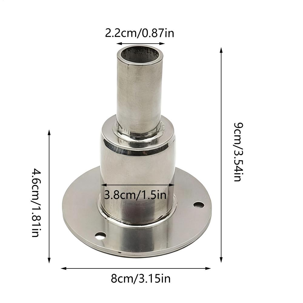 22mm 24mm Thru Hull Fitting 316 Stainless Steel Exhaust Connector Socket for Boat Yacht Marine Engine, Marine Grade Hardware Kit