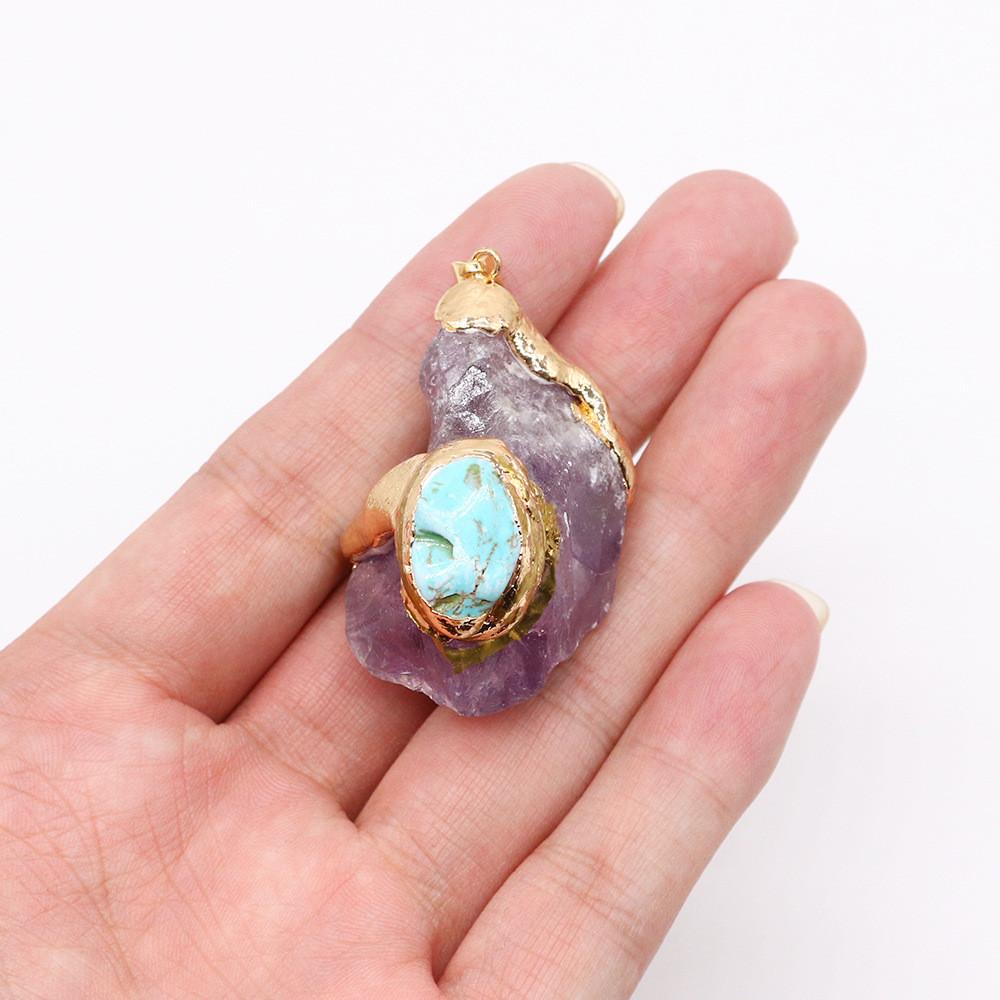 Crystal Pendant Necklace With Polished Multi Color Watercrystals For Fashion Accessories