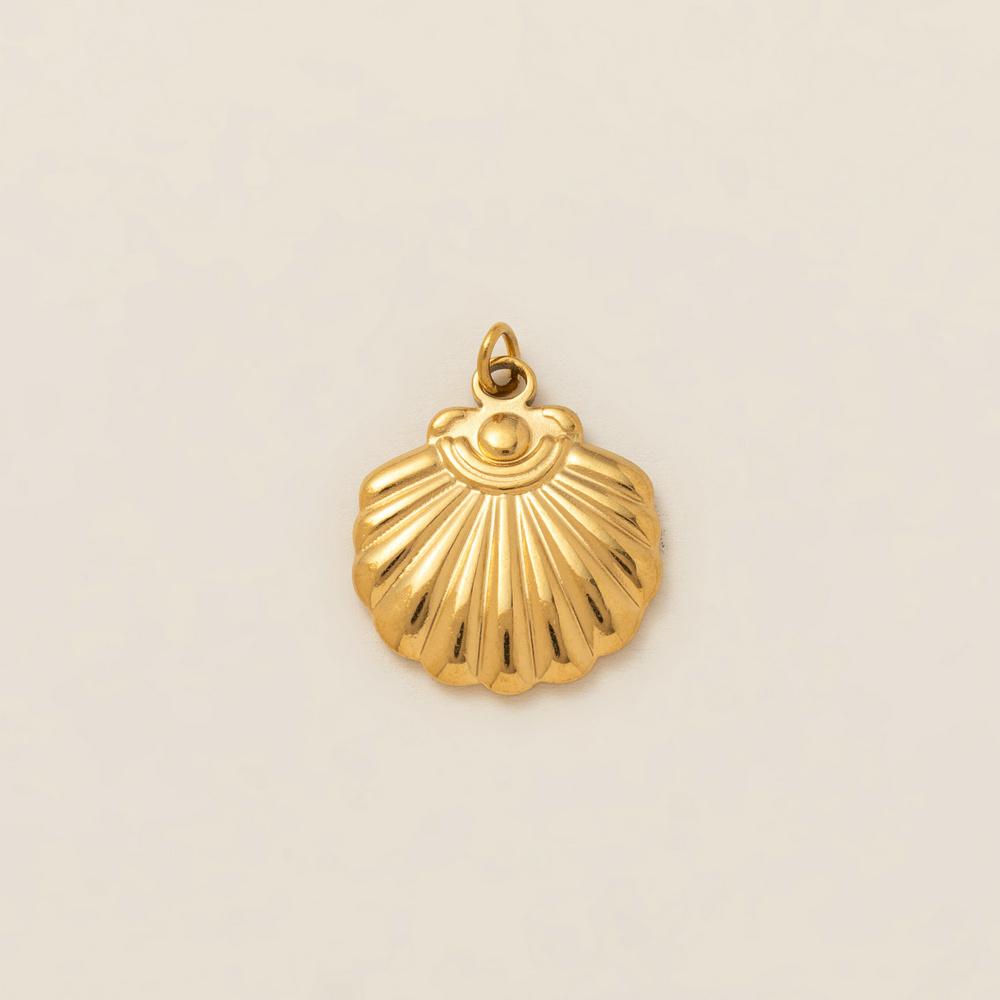 

Cute Gold Color Stainless Steel Charm Ocean Vacation Style Starfish Shell Screw Pendant Bracelet Necklace DIY Making Accessories
