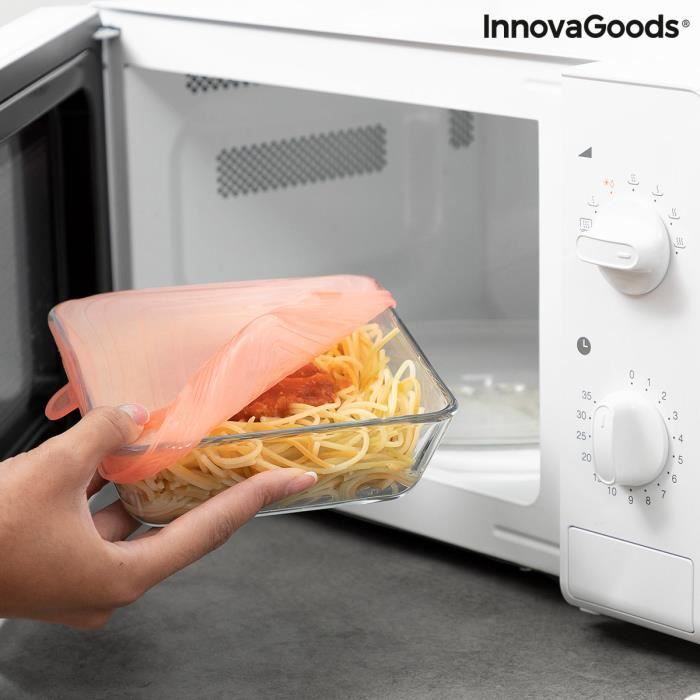 Jeu De 10 InnovaGoods Couvercles De Cuisine En Silicone Réutilisables Et Réglables Lilyd