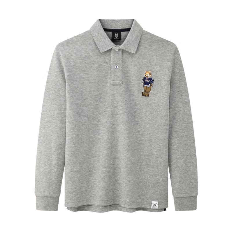 SEPTWOLVES Wrinkle-Resistant Long-Sleeve Polo Shirt
