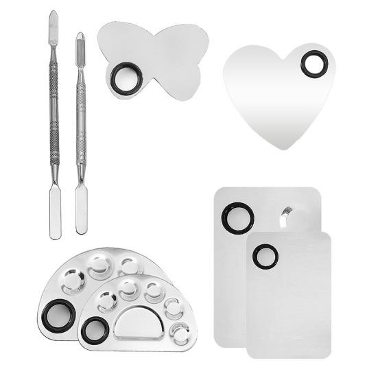 Finisaj reutilizabil cu oglindă, ușor de curățat, suprafață netedă, panou de afișare profesional pentru unghii din oțel inoxidabil