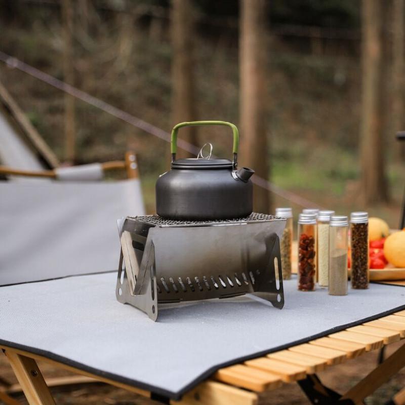 New Outdoor Removable Stainless Steel Incinerator Folding Barbecue Camping Portable Mini Charcoal Wood Burning Stove