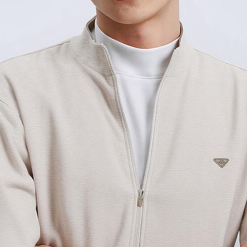 SEPTWOLVES Men's Brushed Knit Stand-Collar Jacket