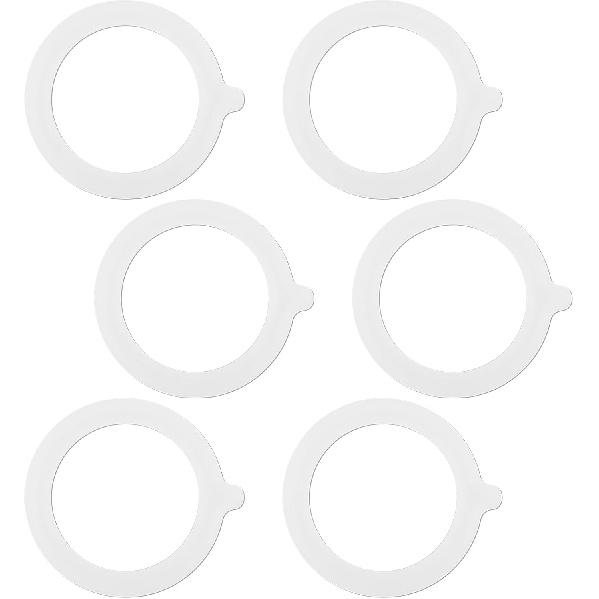 6Pcs Rubber Seals Rings for Glass Jars, Airtight Silicone Replacement Gasket for Jars Leak-proof Airtight Rubber Seal -3.7 Inches (Orange)