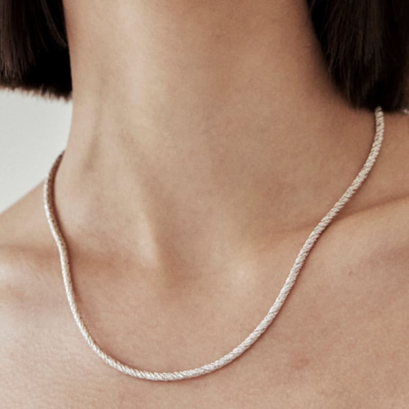 

Dewy desert twist Necklace 02 silver