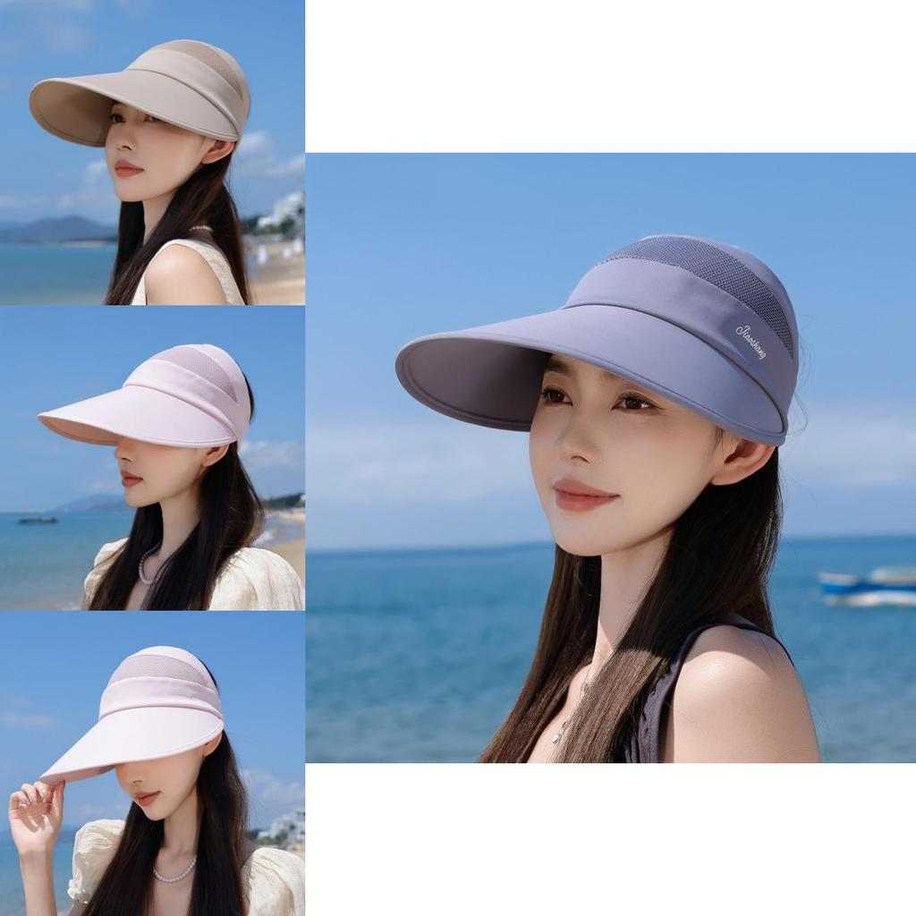 Summer Breathable Wide Brim Sun Hat With Polyester Material For Women Sunshade And Uv Blocking