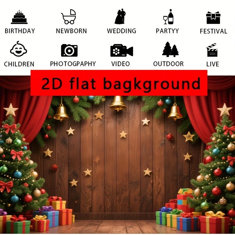 Christmas Tree Retro Wooden Wall  Backdrop Xmas Decoration Background Winter Backdrop Decorations For Photo Studio Photo Booth Christams Party