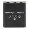 Ethernet Splitter 1 To 4 High Speed 1000Mbps RJ45 Gigabit Ethernet Splitter for Cat5 5e 6 7 8