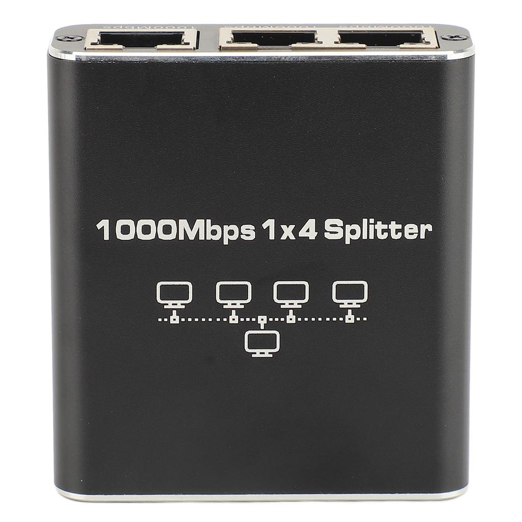 Ethernet Splitter 1 To 4 High Speed 1000Mbps RJ45 Gigabit Ethernet Splitter for Cat5 5e 6 7 8