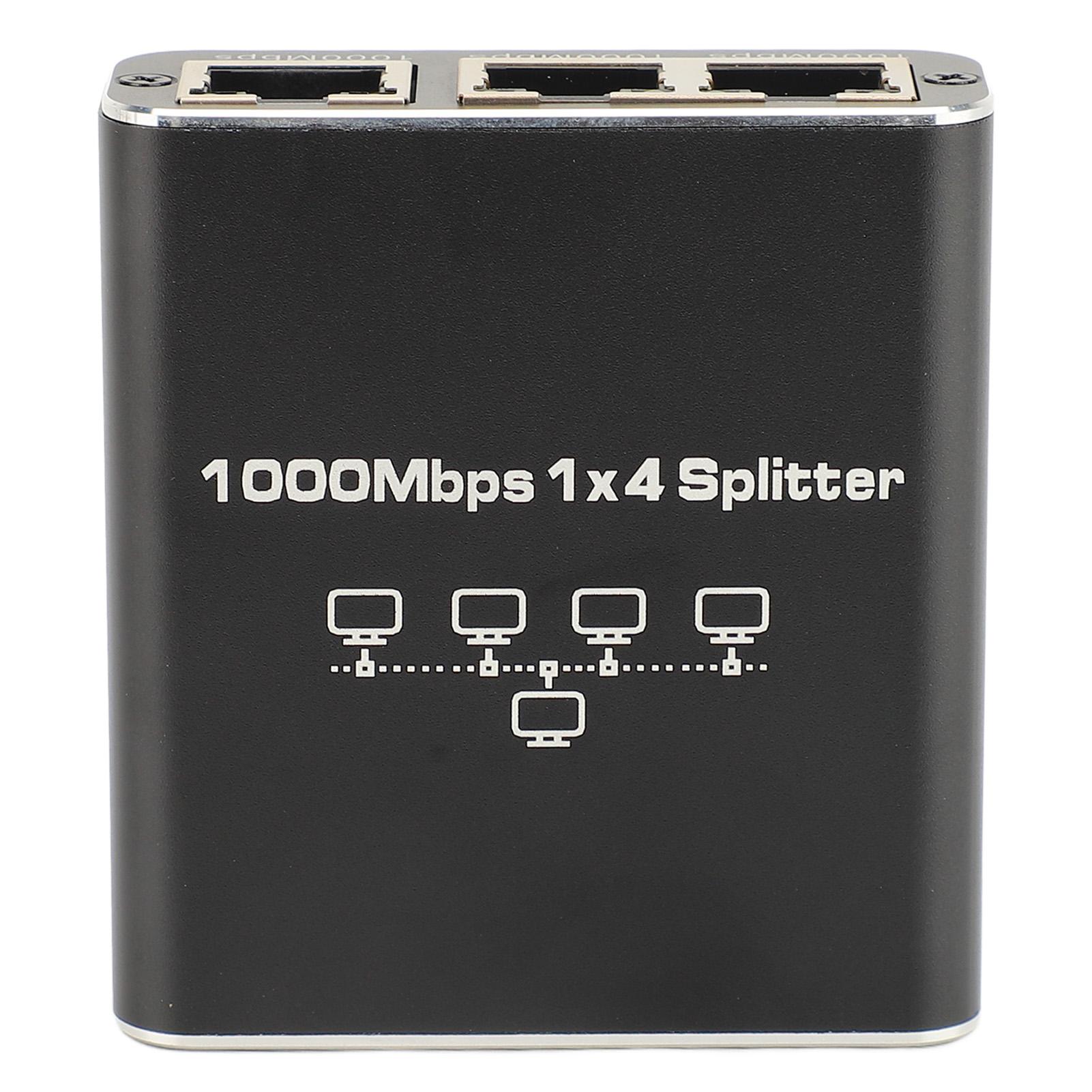 

Ethernet Сплітер 1 до 4 Високошвидкісний 1000 Мбіт/с RJ45 Гігабітний Ethernet Сплітер для Cat5 5e 6 7 8