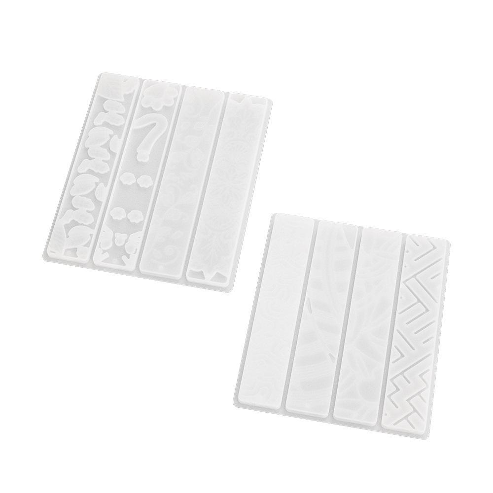 Poppy Epoxy Geometric Bookmark Mold - Irregular Leaf, Cat Paw, Rectangle Design