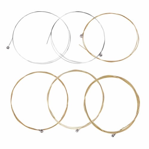 6-String Acoustic Guitar String Set, Stainless Steel, Anti-Oxidation & Rust-Resistant, Easy To Use, Stringed Instrument Accessories