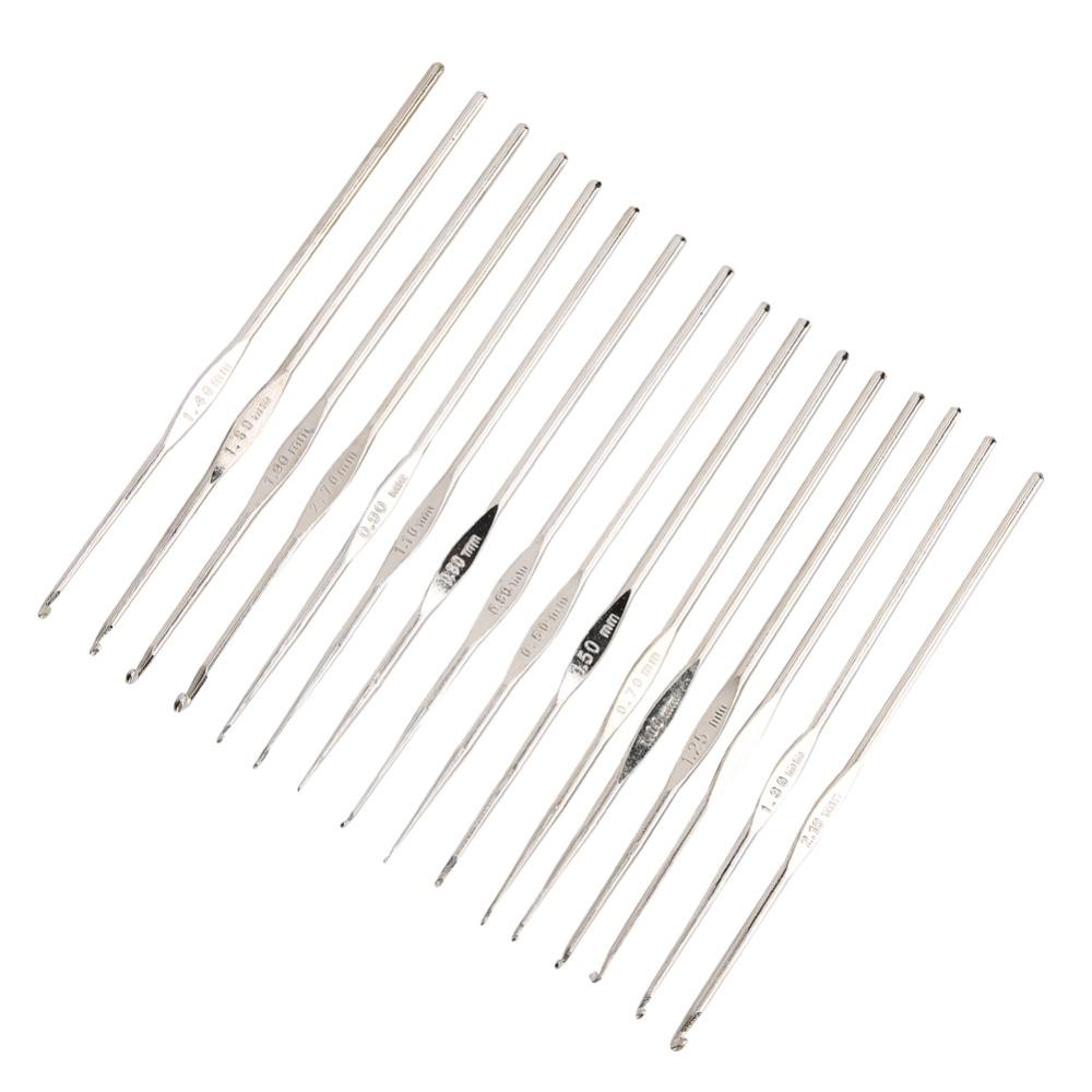 16pcs Thread Crochet Crochet Hook Set Small Size Metal Crochet Stitching Tools DIY Craft