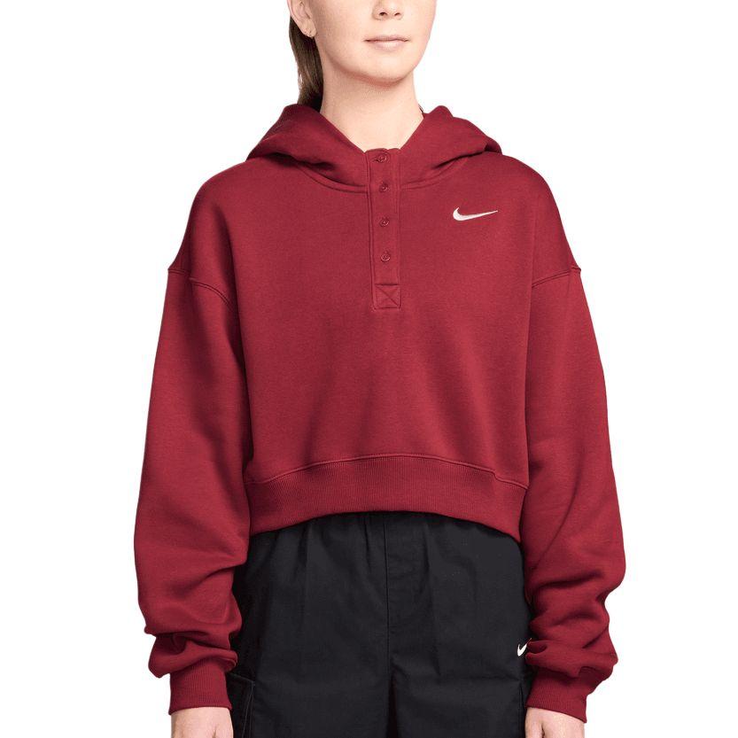 Nike Sweatshirts Women s Red Hooded Moderate Regular IF0259-613 XS