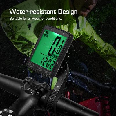 Waterproof Bike Computer with LED Backlight Bicycle Speedometer Odometer Calorie Counter and