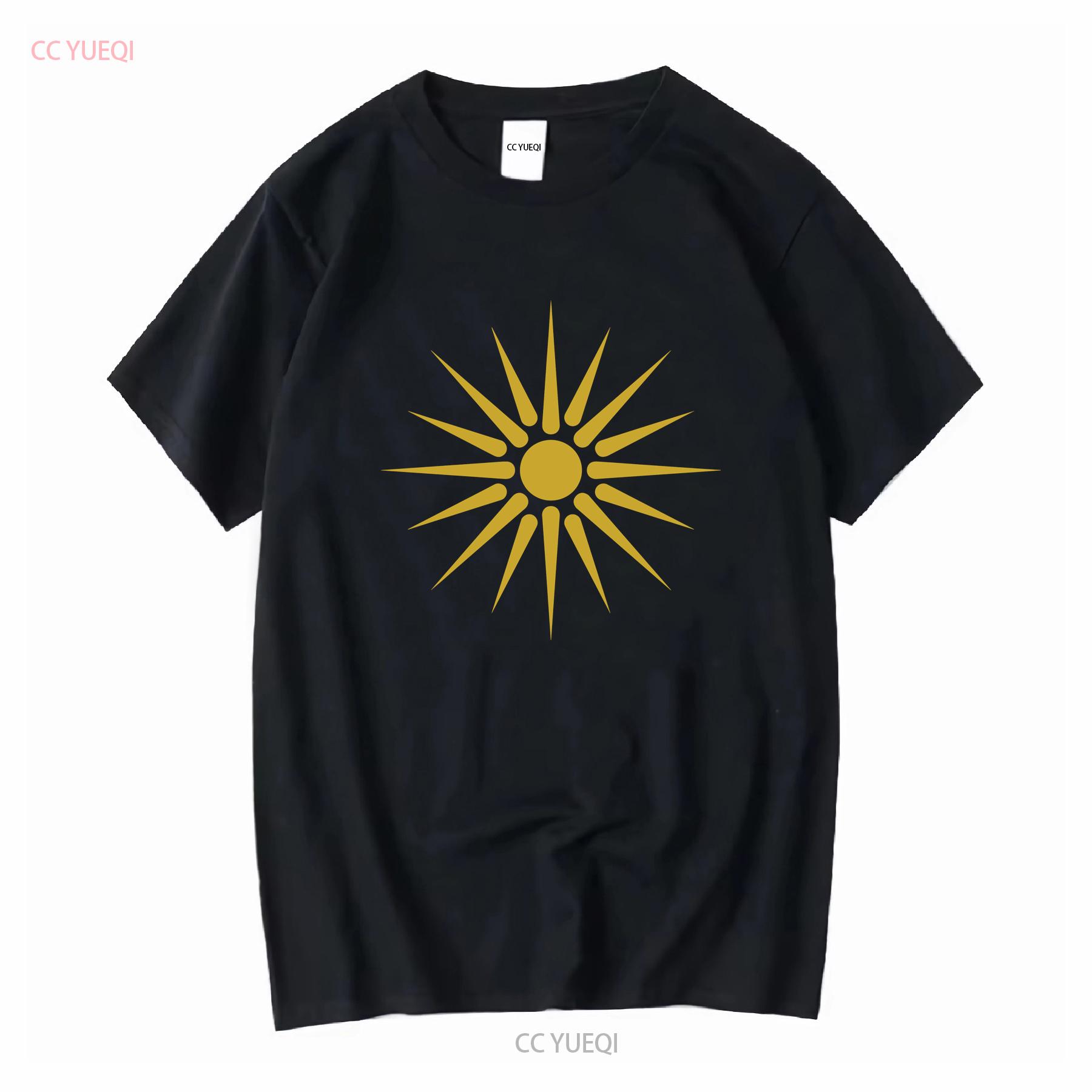 

Vergina Sun T shirt Ancient Macedonia Alexander the Great Symbol Macedon Star long or short sleeves vintage Washed Casual 4XL