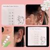 10 Aufkleber Mode Bunt Rose Rund Strass Ohrspitze Aufkleber Ohrdruckstick Akupunktur Aurikulär Ohr Aufkleber Massage