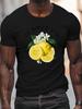 LA VITA with Citrus Fruitsunisex Casual Grew Neck Short Sleeve T-Shirt for Summer, PLUS SIZE