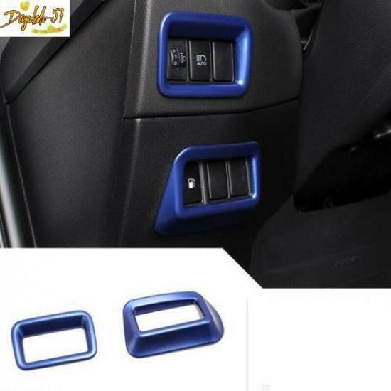 For Toyota C-HR CHR 2016- Blue Front Headlight Switch Button Cover Trim