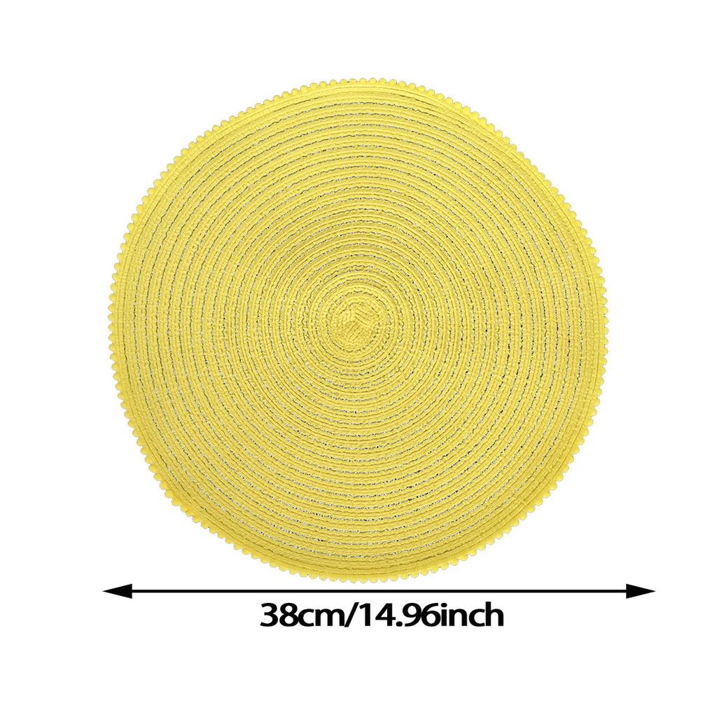 Nordic Style Cotton Round Placemats With Heat Insulation For Dining Room Decor