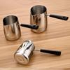 600ml Turkish Coffee Maker with Pouring Spout Small Stainless Steel Coffee Pot Coffee and Butter Warmer Long Handle Coffee Maker