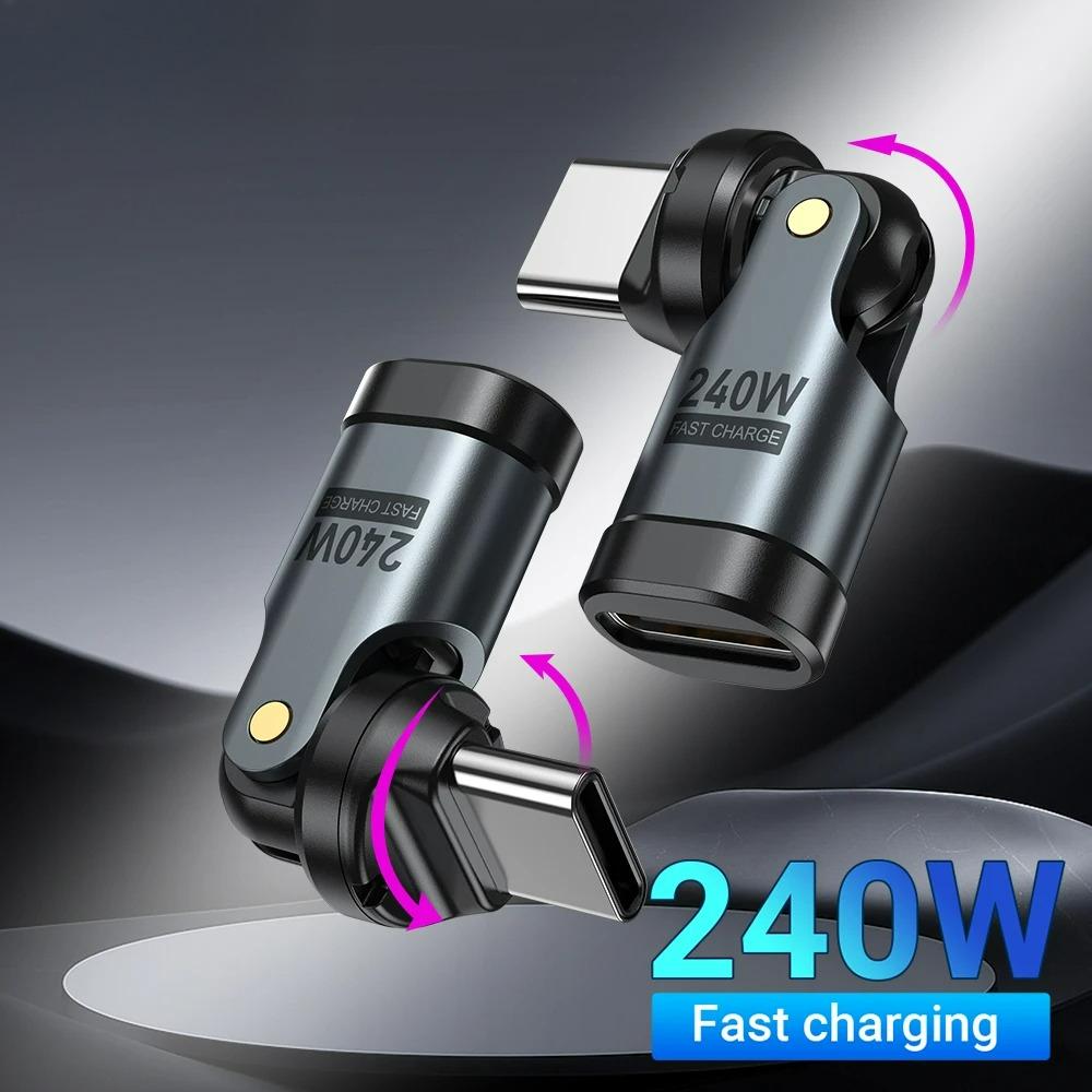 Adaptateur USB C 240W OTG Câble de Charge Rapide Type C Mâle Femelle Convertisseur Haute Vitesse Pour iPhonee16 Macbook Ordinateur Portable iPad