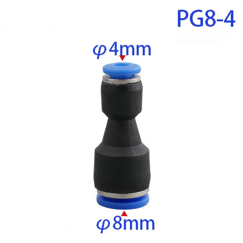 Pu Pneumatic Fittings Plastic Connector PG 4mm 6mm 8mm 10/12/14mm 16mmAir Water Hose Tube Push In Straight Gas Quick Connectors