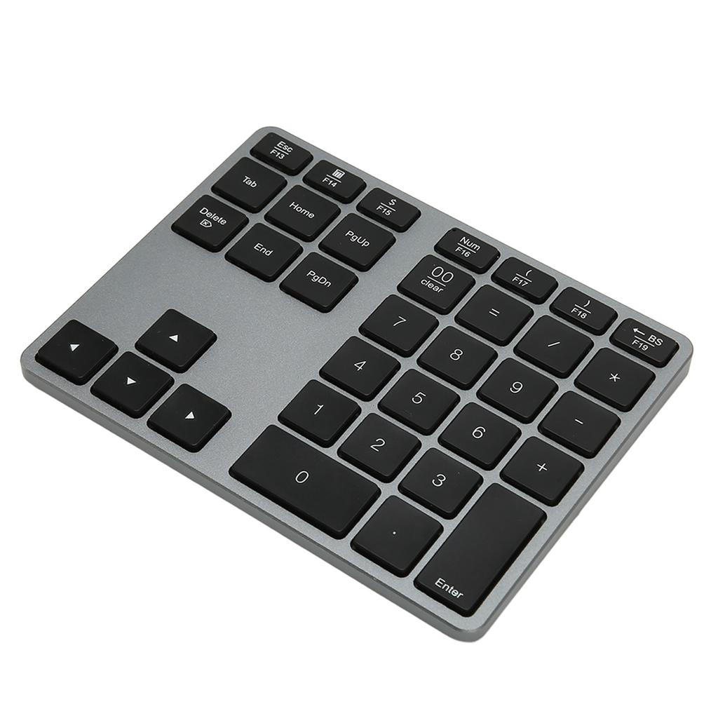 Wireless Number Pad 35 Keys Scissor Switch BT5.0 Aluminium Alloy Case Numeric Keypad for Desktop Laptop Tablet